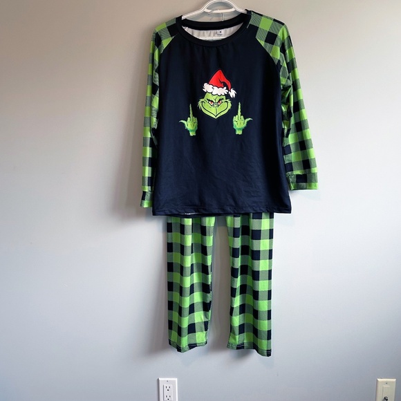Christmas Grinch Pajamas Set - Picture 1 of 6